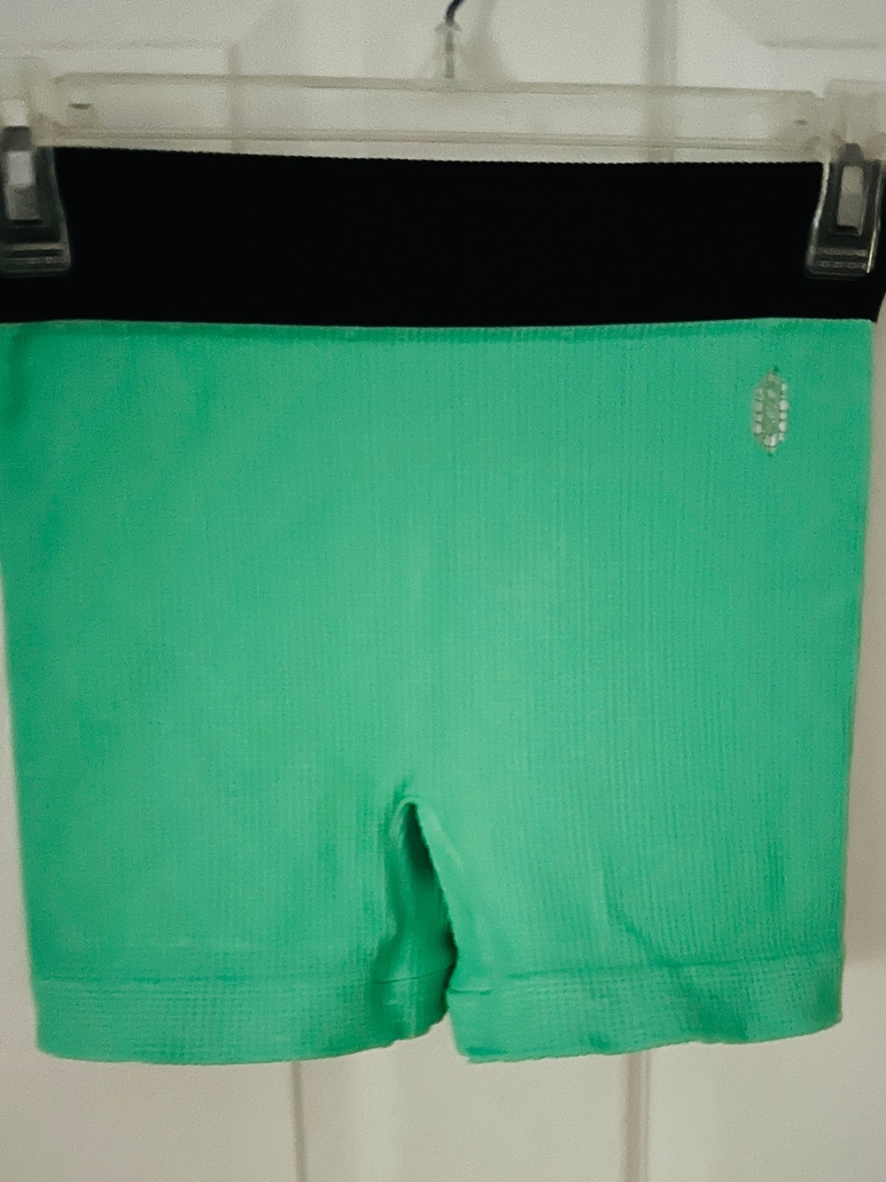 Free People Ribbed Mint Green Bike Shorts